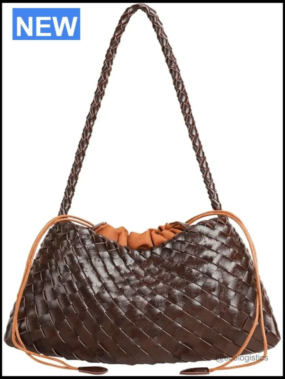 Woven Hobo Handbag Tote Shoulder Purse Vegan Leather